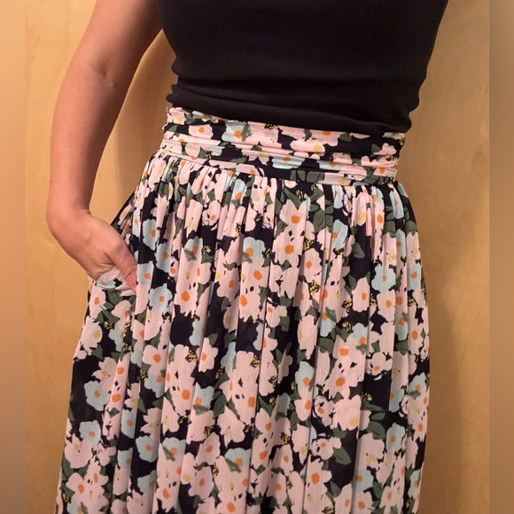 JCrew Chiffon Point Sur floral maxi skirt - Picture 5 of 11